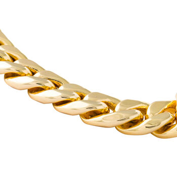 Gold Plated Bronze Cuban Chain Bracelet, 3 of 5