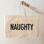 Naughty Or Nice Oversized Christmas Tote Bag, thumbnail 3 of 4