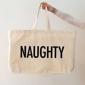 Naughty Or Nice Oversized Christmas Tote Bag, 3 of 4