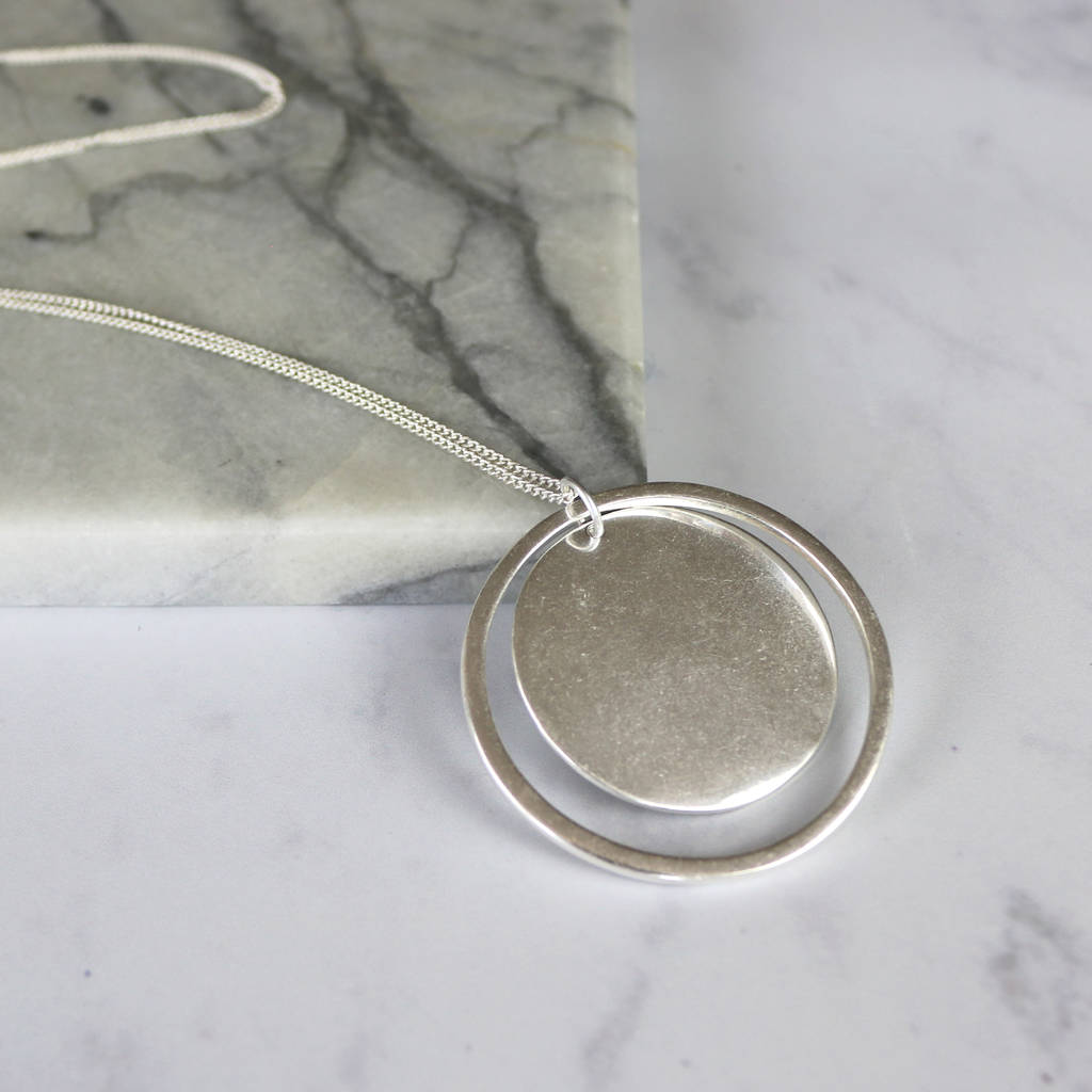 layered circles pendant necklace by hayley & co | notonthehighstreet.com