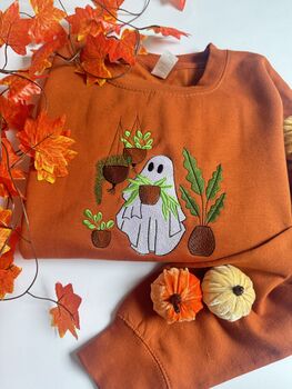 Ghost Plant Lover Embroidered Sweatshirt, 3 of 5