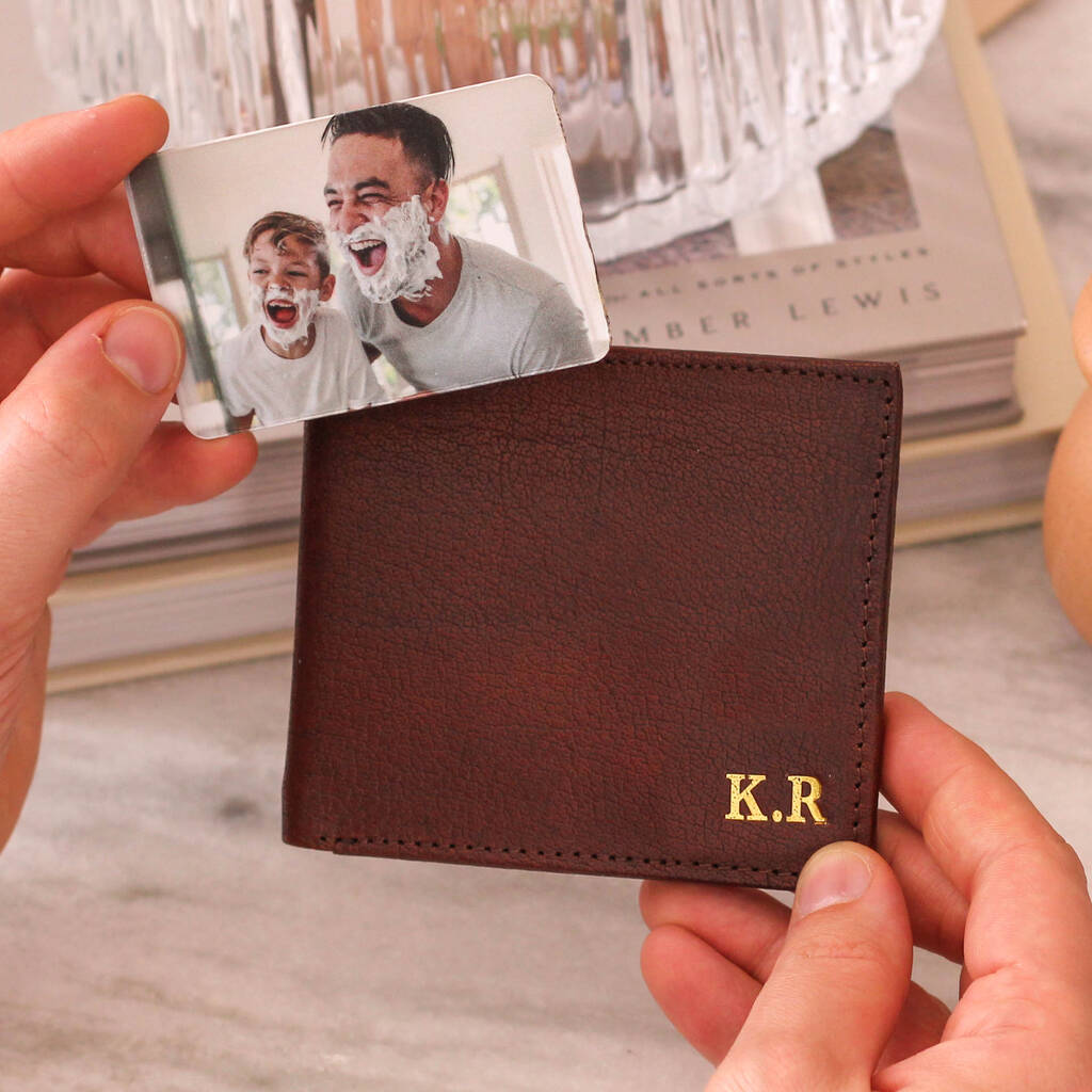 Personalised Mens Leather Wallet And Photo Keepsake, 1 of 6