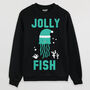 Jolly Fish Women's Christmas Jumper, thumbnail 4 of 4