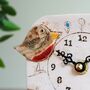 Robins And Leaves Small Mantel Handmade Clock, thumbnail 4 of 8