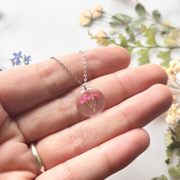 Pink Alyssum Flower Necklace, 5 of 7