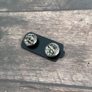 Customisable Engraved Battery Enamel Pin | Personalised, Powered By, 5 of 6