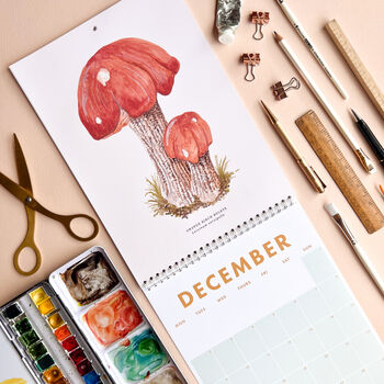 British Mushrooms 2024 Month To A Page Wall Calendar, 6 of 11