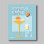 Pornstar Martini Cocktail Print Four Colour Options, thumbnail 7 of 8