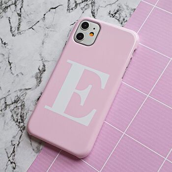 Personalised Pink And White Alphabet Phone Case, 4 of 10