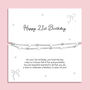 Happy 21st Birthday Silver Plated Star Bracelet Gift, thumbnail 1 of 7