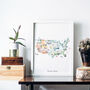 United States Illustrated Map Art Print, thumbnail 9 of 10