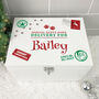 Personalised White Wooden North Pole Stamp Pet Christmas Eve Box Three Sizes 22cm | 27cm | 30cm, thumbnail 1 of 8