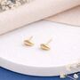 Solid 9ct Gold Teardrop Micro Stud Earrings – 6mm X 4mm, thumbnail 1 of 3