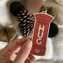 Red Postbox Send A Hug Wooden Christmas Tree Decoration, thumbnail 1 of 5