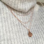 Personalised 18ct Rose Gold Plated Pebble Necklace, thumbnail 4 of 9