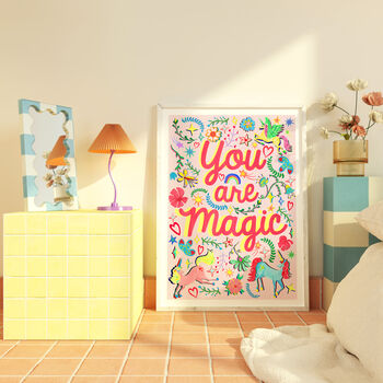 You Are Magic Unicorn Print | Storybook Nursery Wall Art, 5 of 11
