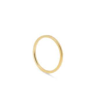 9ct Gold Skinny Square Stacking Ring, 2 of 6