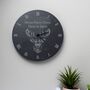 Personalised Stag Slate Clock, thumbnail 2 of 2