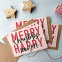Joyful Typographic Christmas Cards, thumbnail 1 of 4