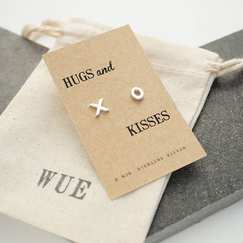 Hugs And Kisses Sterling Silver Earrings, 3 of 3