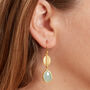 Moonstone Gold Plated Silver Coffee Bean Drop Earrings, thumbnail 5 of 9