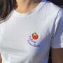 Personalised Organic Cotton Hand Embroidered T Shirt, thumbnail 2 of 7