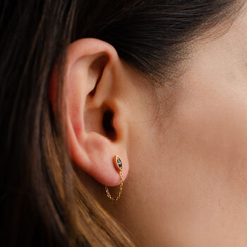 Marquise Confetti Personalised Birthstone Stud Earrings, 8 of 11