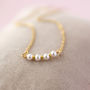 40th Birthday Dainty Pearl Bar Necklace, thumbnail 4 of 8