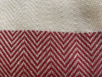 Herringbone Design Red Sofa Throw, 3 of 6