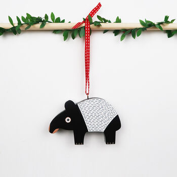 Malayan Tapir Christmas Tree Decorations, 5 of 8