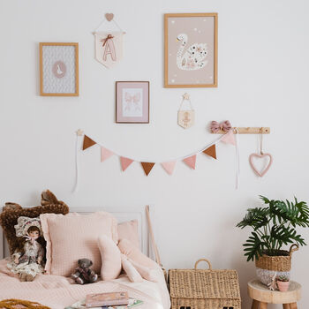 Bow Initial Banner Personalised Nursery Decor, 3 of 7