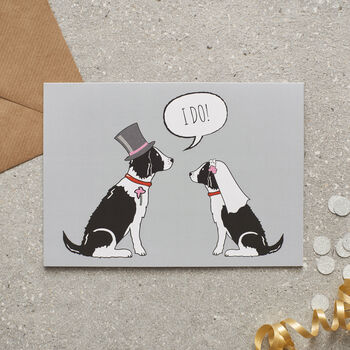 Springer Spaniel Wedding / Engagement Card, 5 of 5