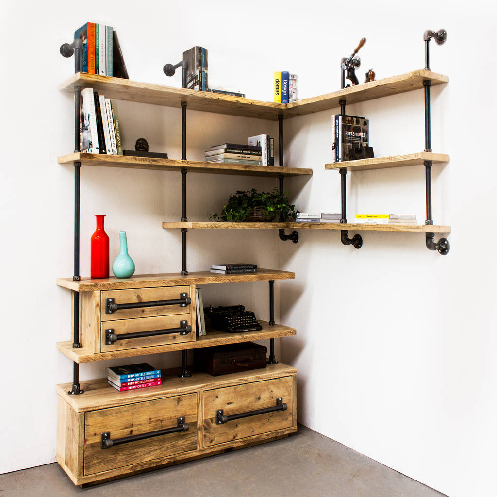 Earl Multi Media And Corner Shelving With Storage Unit