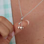 Sterling Silver Cherry Charm Necklace, thumbnail 1 of 8