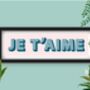 Framed Je T'aime Typography Print, thumbnail 5 of 6