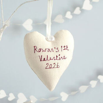 Personalised Baby's 1st Christmas Heart Decoration Gift For Baby Boy Or Girl, 8 of 12
