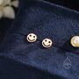 Starry Eyed Face Stud Earrings In Sterling Silver, thumbnail 5 of 10