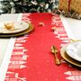 Christmas Table Place Mats Red Village Four Pack, thumbnail 3 of 5