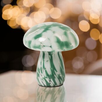 Green And White Mushroom Lamps, 2 of 2