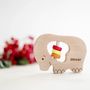 Personalised Elephant Wooden Rattle, thumbnail 1 of 2