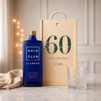 Personalised 60 Birthday Whisky Gift Set With Custom Lid, 4 of 11