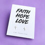 Faith Hope Love Sterling Silver Cross Earrings, thumbnail 1 of 3