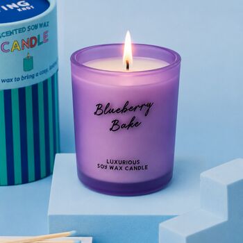 Blueberry And Vanilla Bakery Scented Soy Wax Candle, 6 of 6