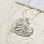 Woven Heart Silver Stud Earrings, thumbnail 5 of 10