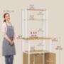 Coffee Bar Cabinet Bakers Rack With Outlet, thumbnail 2 of 7