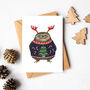 Grumpy Owl Christmas Cards, thumbnail 4 of 8