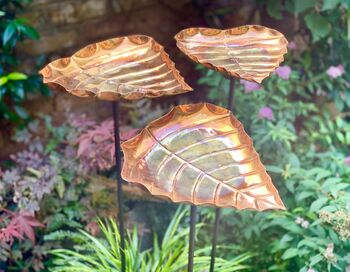 Set Of Leaf Copper Garden Sculptures Ltzaf149, 3 of 9