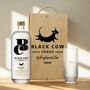 Personalised Black Cow Vodka Gift Set With Glass – Premium British Vodka Gift For Him Or Her 70cl, thumbnail 1 of 4
