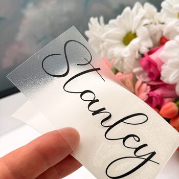 Wedding Tambourine Name Vinyl Decal, 7 of 12