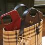 Personalised Pebble Genuine Leather Phone Case Full Gold | Brown And Burgundy, thumbnail 3 of 3